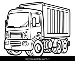 Kamyon boyama sayfası – yaratıcılık, eğlenceli etkinlik