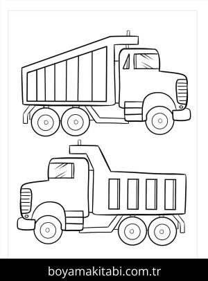 Kamyon boyama sayfası – evde etkinlik, ücretsiz yazdır