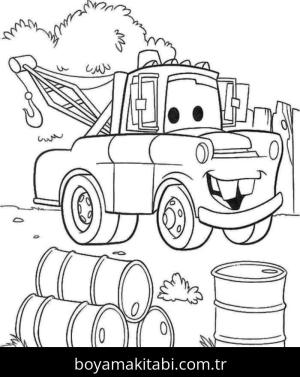Kamyon boyama sayfası – çocuk aktivitesi, PDF indir