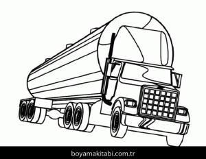 Kamyon boyama sayfası – evde etkinlik, ücretsiz yazdır