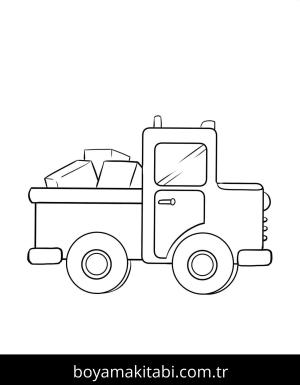 Kamyon boyama sayfası – yaratıcılığı geliştirir, keyifli zaman