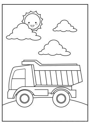 Kamyon boyama sayfası,  coloring page, Şirin Kamyon, 