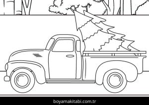 Kamyon boyama sayfası – yaratıcılığı geliştirir, keyifli zaman
