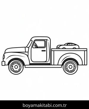 Kamyon boyama sayfası – yaratıcılığı geliştirir, keyifli zaman