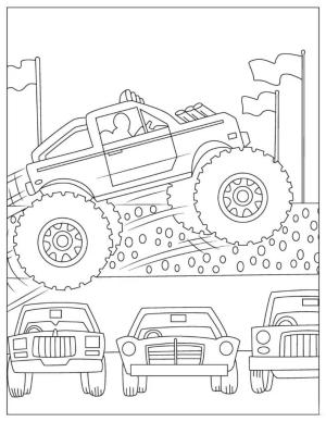 Kamyon boyama sayfası,  coloring page, Müthiş Canavar Kamyon, 