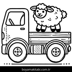 Kamyon boyama sayfası – evde etkinlik, ücretsiz yazdır
