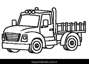 Kamyon boyama sayfası – eğlenceli etkinlik, el becerilerini geliştirir