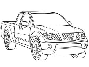 Kamyonet boyama sayfası,  coloring page, Nissan Sınır Çizimleri, 