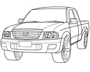 Kamyonet boyama sayfası,  coloring page, Mazda B-Serisi çizimleri, 