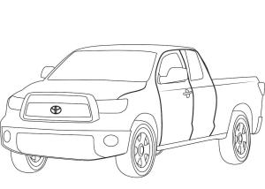 Kamyonet boyama sayfası,  coloring page, Toyota Tundra çizimleri, 