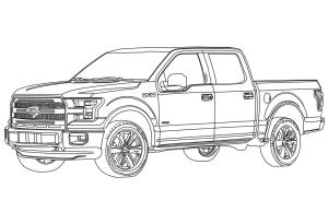 Kamyonet boyama sayfası,  coloring page, Ford Raptor çizimi, 