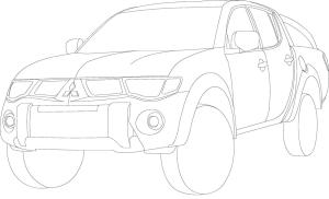 Kamyonet boyama sayfası,  coloring page, Mitsubishi L200 Kamyonet çizimleri, 