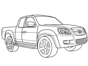 Kamyonet boyama sayfası,  coloring page, Mazda BT 50 çizimleri, 