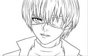 Kaneki Ken boyama sayfası,  coloring page, Haise Sasaki, 