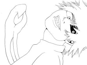 Kaneki Ken boyama sayfası,  coloring page, Kötü Kaneki Ücretsiz, 