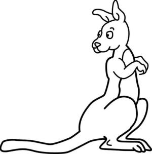 Kanguru boyama sayfası, kangaroos coloring page, Normal Kanguru, 