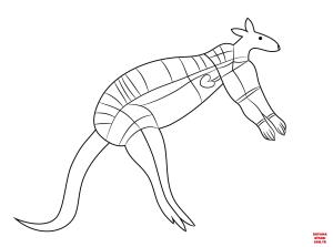 Kanguru boyama sayfası, kangaroos coloring page, , kangaroos aboriginal painting of kangaroo 