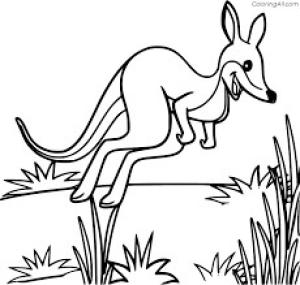 Kanguru boyama sayfası, kangaroos coloring page, Canguru Atlama, 