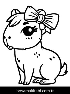 Kapibara boyama sayfası – yaratıcılık, eğlenceli etkinlik