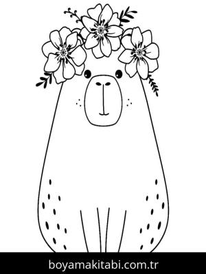 Kapibara boyama sayfası – ücretsiz yazdır, boyama etkinliği