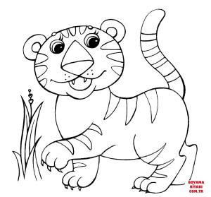 Kaplan boyama sayfası, Tigers coloring page, , tigers baby tiger 