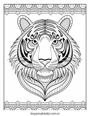 Kaplan boyama sayfası – keyifli zaman, renkli çizimler