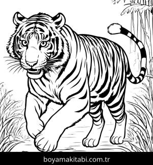 Kaplan boyama sayfası, Tigers coloring page, , 