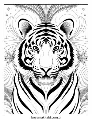 Kaplan boyama sayfası – eğlenceli etkinlik, el becerilerini geliştirir