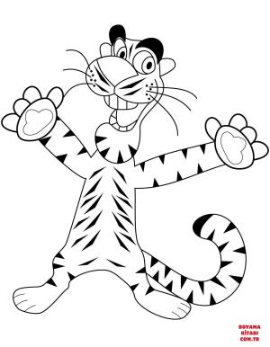 Kaplan boyama sayfası, Tigers coloring page, , tigers cartoon tiger 