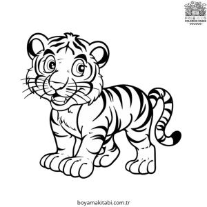 Kaplan boyama sayfası – renkli çizimler, okul öncesi