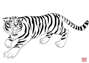 Kaplan boyama sayfası, Tigers coloring page, , tigers roaring tiger 