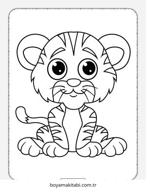 Kaplan boyama sayfası – kolay boyama, eğitici aktivite