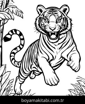 Kaplan boyama sayfası, Tigers coloring page, , 