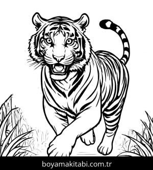 Kaplan boyama sayfası, Tigers coloring page, , 