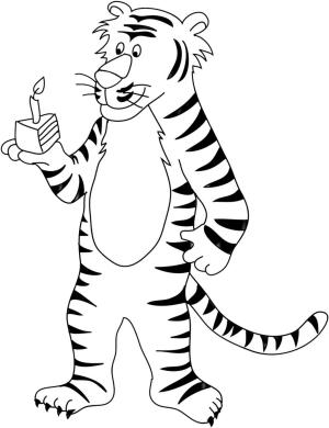 Kaplan boyama sayfası, Tigers coloring page, Mutlu yıllar Karikatür Kaplan, 