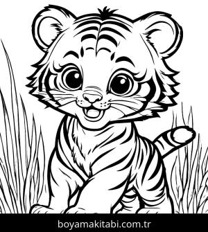 Kaplan boyama sayfası, Tigers coloring page, , 