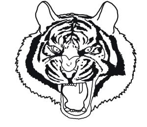 Kaplan boyama sayfası, Tigers coloring page, Korkunç Kaplan Kafası, 