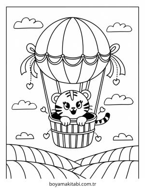 Kaplan boyama sayfası – yaratıcılık, eğlenceli etkinlik