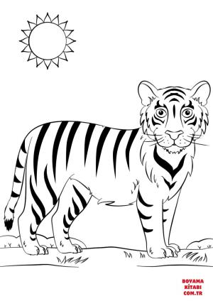 Kaplan boyama sayfası, Tigers coloring page, , tigers cartoon tiger 