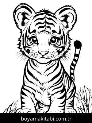 Kaplan boyama sayfası, Tigers coloring page, , 