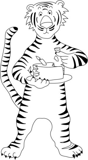 Kaplan boyama sayfası, Tigers coloring page, Kaplan Pişirme, 