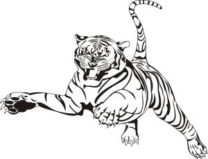 Kaplan boyama sayfası, Tigers coloring page, Kaplan Saldırısı, 