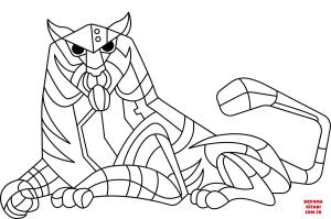 Kaplan boyama sayfası, Tigers coloring page, , tigers abstract tiger 