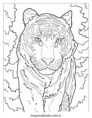 Kaplan boyama sayfası – eğlenceli etkinlik, el becerilerini geliştirir