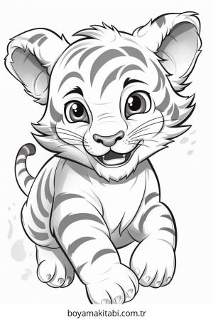 Kaplan boyama sayfası – boyama çalışması, yaratıcılığı geliştirir