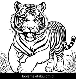 Kaplan boyama sayfası, Tigers coloring page, , 