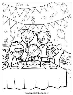 Kaplan boyama sayfası – boyama çalışması, yaratıcılığı geliştirir