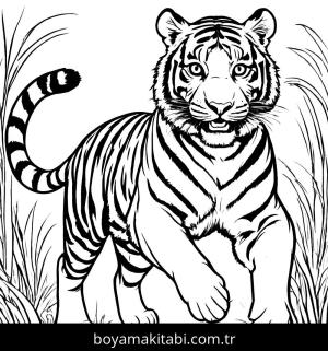 Kaplan boyama sayfası, Tigers coloring page, , 