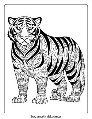 Kaplan boyama sayfası – basit çizim, kolay boyama