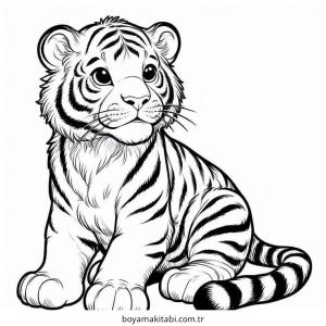 Kaplan boyama sayfası – renkli çizimler, okul öncesi